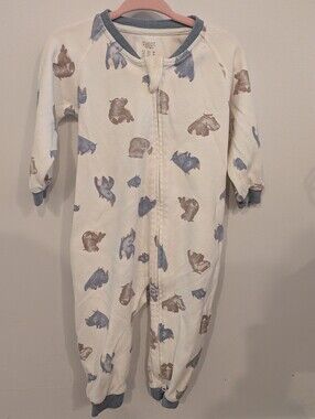 Nest Designs Bamboo Pima Long Sleeve Footed Sleep Bag - Hippos